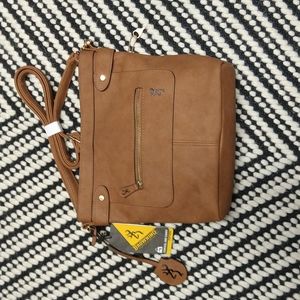 Brown Leather concealed carry purse